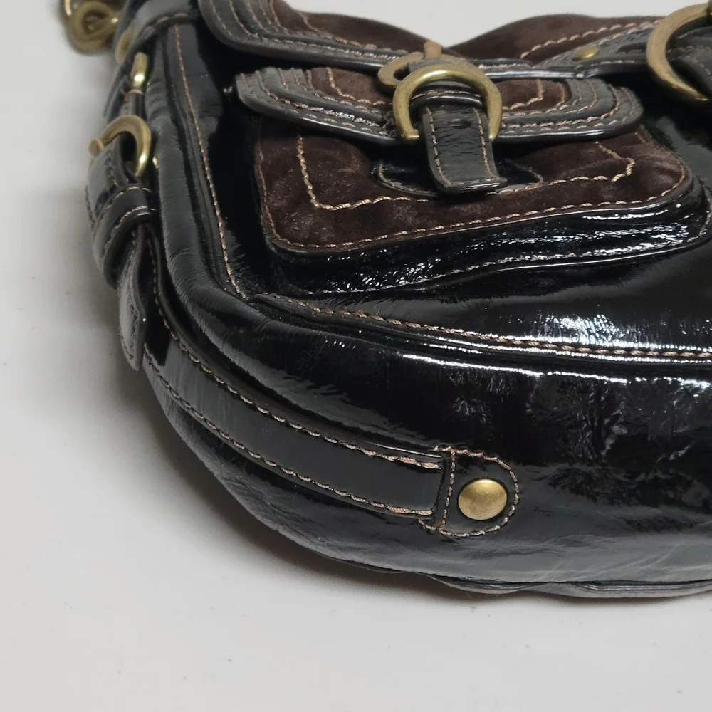 Coach Vintage Legacy Garcia Hobo Shoulder Bag Patent Brown Leather. - Picture 4 of 16